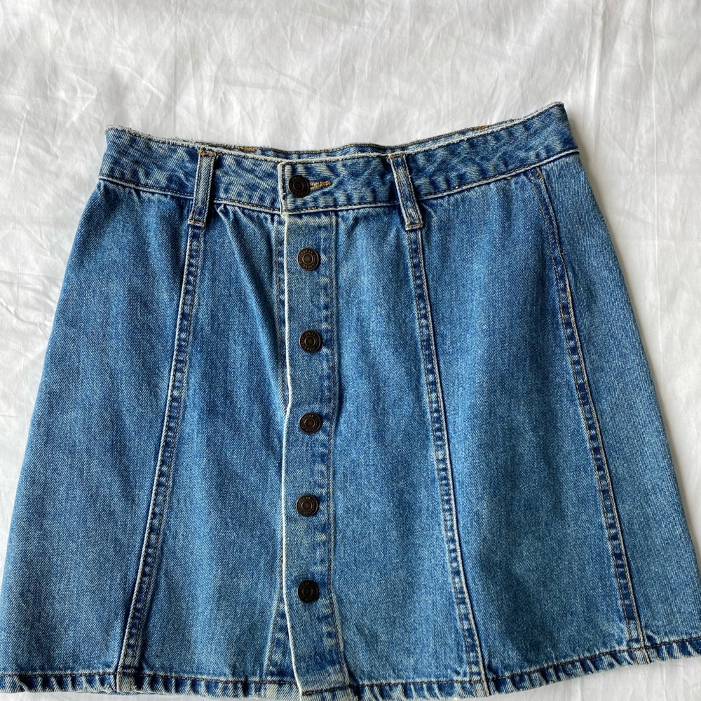 Jean Skirt with Buttons
